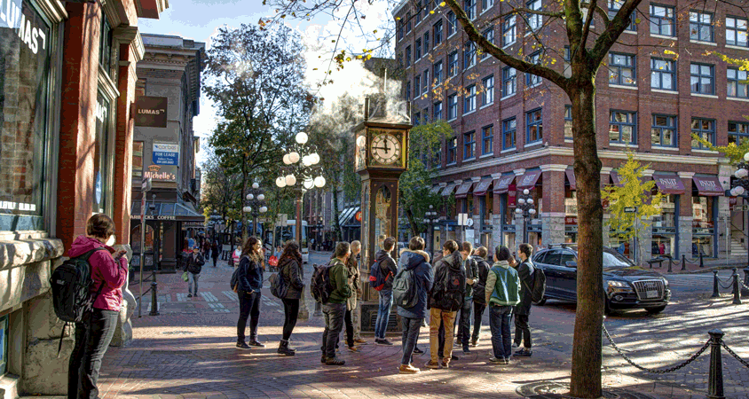 Downtown East Vancouver's gastown steam clock